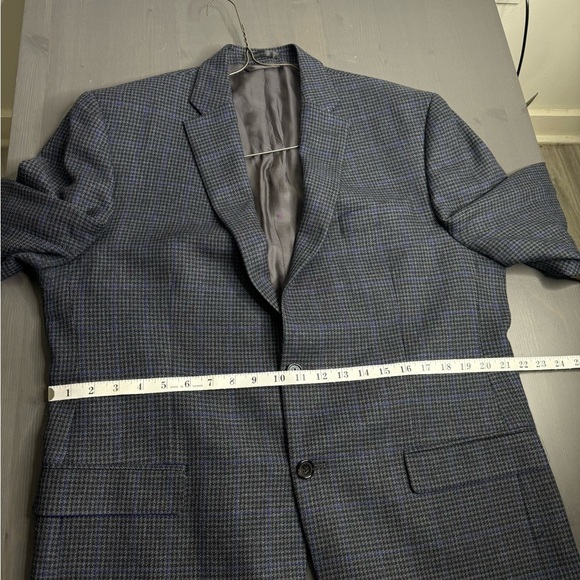Lauren Ralph Lauren Men's 100% Wool Blazer with Elbow Patch Houndstooth Pattern - Picture 10 of 11
